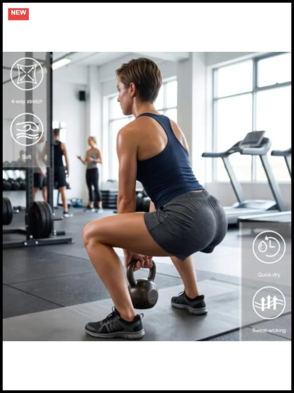 Women's Athletic Shorts 3 Pack Moisture Wicking Quick Dry Running Biker Shorts